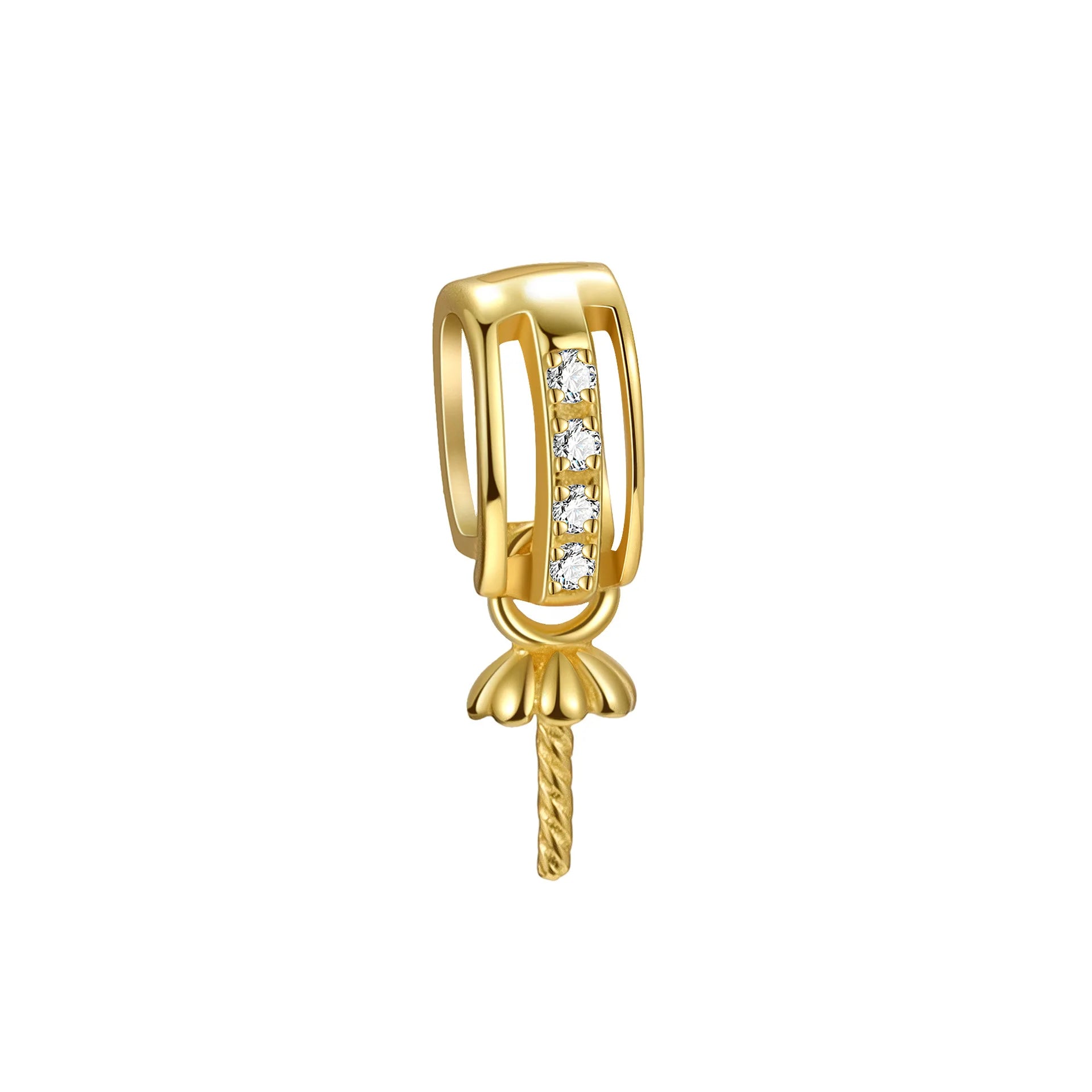 Wholesale S925 Sterling Silver Dainty Zircon Pendant Pins for Jewelry Making Accessories Supplies