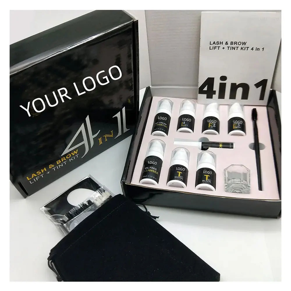 Private Label DIY Lash Lift Kit Long Lasting Naturally Eyelash Curler Brow Lamination Kit Aftercare Lash Eyebrow Tint Set