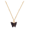 Wholesale Enamel Charm Gold Plated Butterfly Necklace Metal Ball Chain Jewelry Pendant for Women Girls Gifts