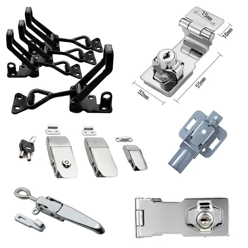 No Punching Zinc Alloy Cabinet Door Lock Surface Mounted Locks for Iron Doors China Door Locks
