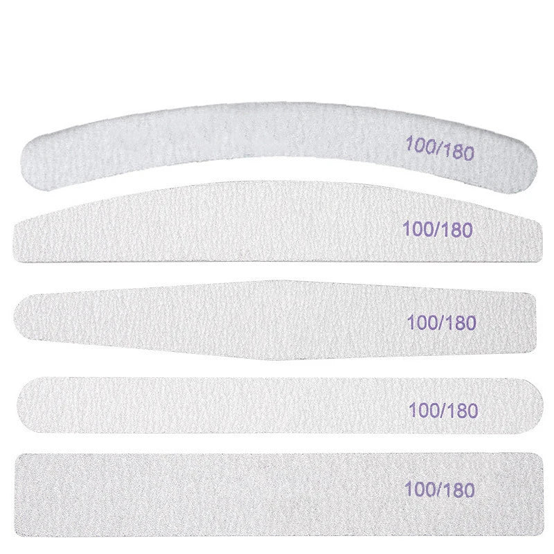 Professional Nail Supplies Half Moon Shapes Finger Polished Manicure Nail File for At-home Manicure