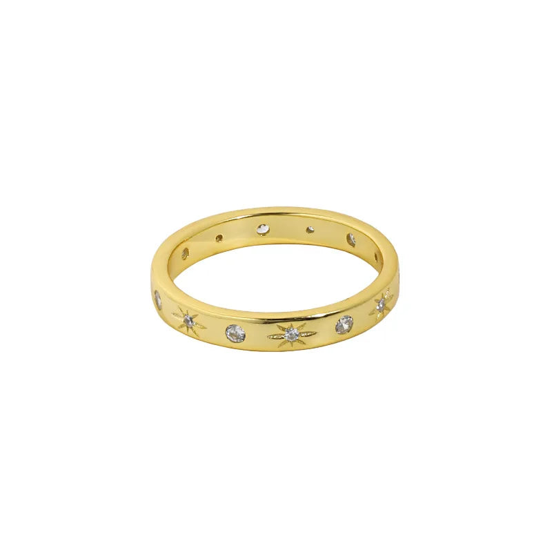 925 Sterling Silver Rings for Woman Dainty Stackable CZ Star Moon Eternity Engagement Bands Ring