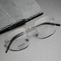 Fashion Titanium Frame Glasses Rimless Optical Frames Eyeglasses Frames