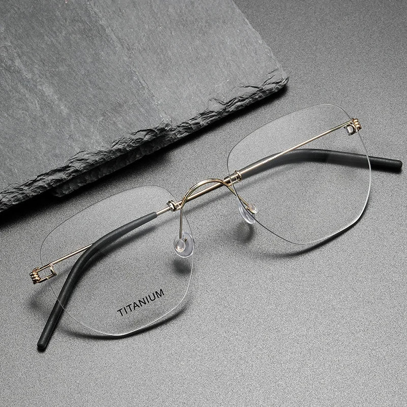 Fashion Titanium Frame Glasses Rimless Optical Frames Eyeglasses Frames