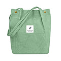 Corduroy Travel Shops Bag Portable Canvas Corduroy Shoulder Shopping Tote Bag
