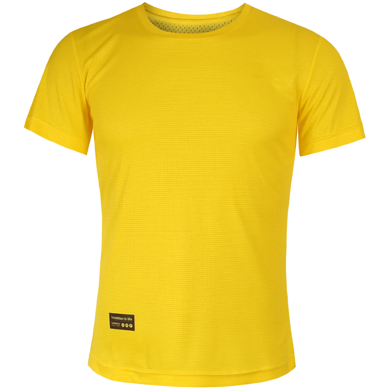 Men's Sporty Quick Dry Marathon Fitness T-Shirt Cool Summer Athletic Wear with Custom Print Short Sleeves