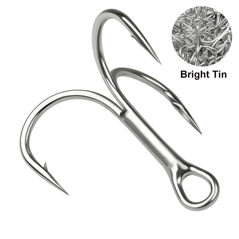 Super Strong Treble Hooks Fishing Tackle High Strength High-Carbon Steel Jigging Hook Saltwater Fishing Hook