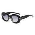 2025 Cute Colorful Small Oval Gradient Shades Plastic Custom logo UV400 Protection Summer Men Rivets Women Sunglasses