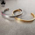 VAF 18cm Adjustable Hammer Bracelet Cuff Width 6mm Stainless Steel Men Women Genderless Schmuck Bijoux