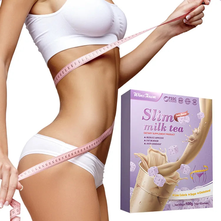 Custom Slim Milk Tea Bag Best Herbal Fast Detox Flat Belly Burn Tummy Private Label Skinny with Vitamins