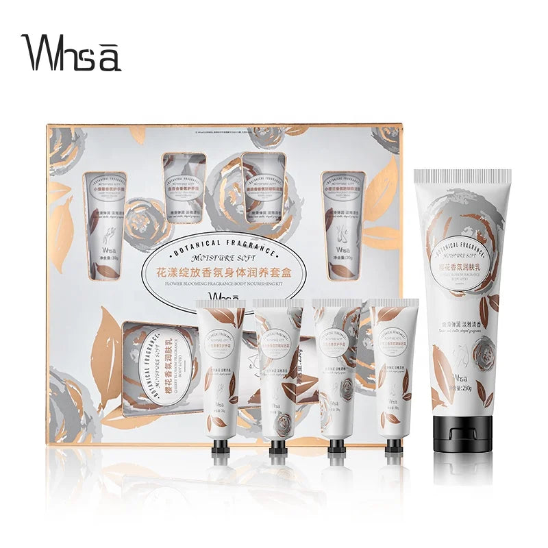 Private Label Whsa Flower Yang Blooming Fragrance Body Moisturizing Set Box