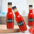 Wholesale 150ml Clear Small Beverage Canning Woozy Bottles Tomato Ketchup Glass Bottles Hot Sauce With Lid