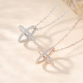GT Hot Selling 925 Sterling Silver Necklace Full Crystal Star Pendant CC Necklace Women Fashion Silver Necklace