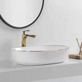Factory Ceramic Countertop Sink Bathroom Round Table Top Wash Basin Sink
