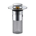 Flexible Pop-up Sink Drain Strainer Bathroom Sink Stopper Hair Catcher with Removable Basket for Kitchen Garage Use