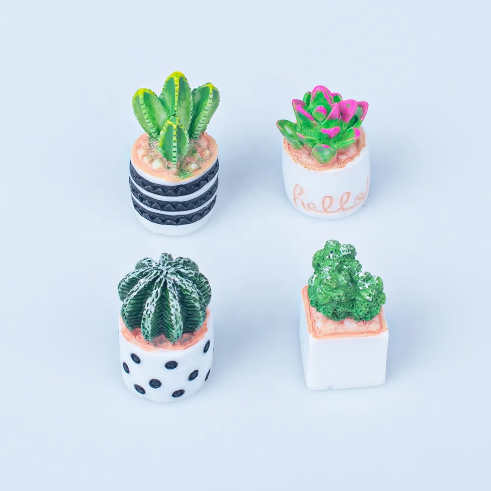 Dollhouse Mini Flower Pot Cactus Micro Landscape Ecological Bottle Diy Ornaments