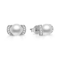 Minimalist Korean Pearl Flower Stud Earrings 925 Sterling Silver Jewellery Earring
