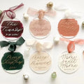 Factory Direct Supply Christmas Decoration Supplies UV Printing Color Christmas Tree Ornaments Acrylic Pendants 2024