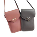 Hot Sale Women's Fashion Candy Pattern Transparent PU Leather Touch Screen Cell Phone Crossbody Messenger Bag