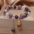 Hot Selling Luck Pixiu Bracelet Gemstone Natural Stone Bracelet Crystal Amethyst Bracelet for Women