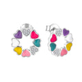 Oem Odm 925 Sterling Silver Colorful Enamel Earrings Studs Rhodium Plated Cute Flower Earrings Women Girl for Sale