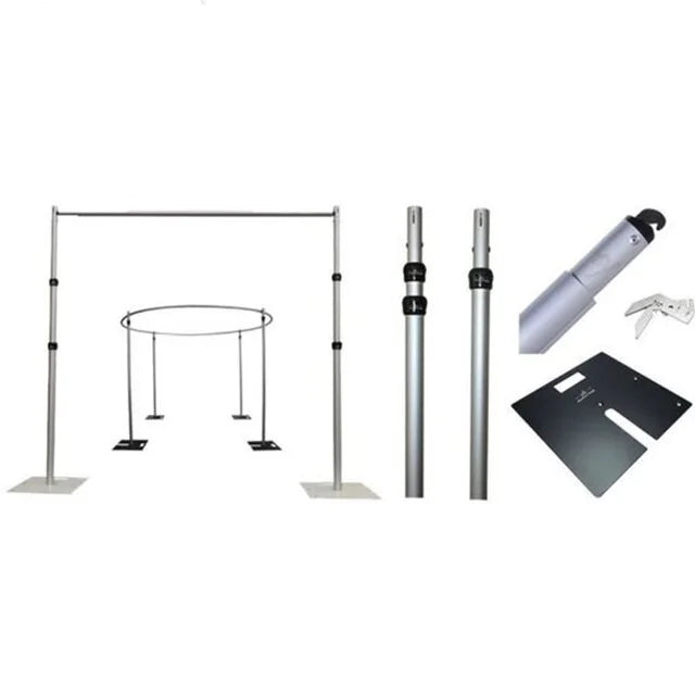 Portable 4*4m Sequin Wall Backdrop Stand Aluminium Alloy Pipe and Drape with Metal Pipe Stand for Wedding Decorations