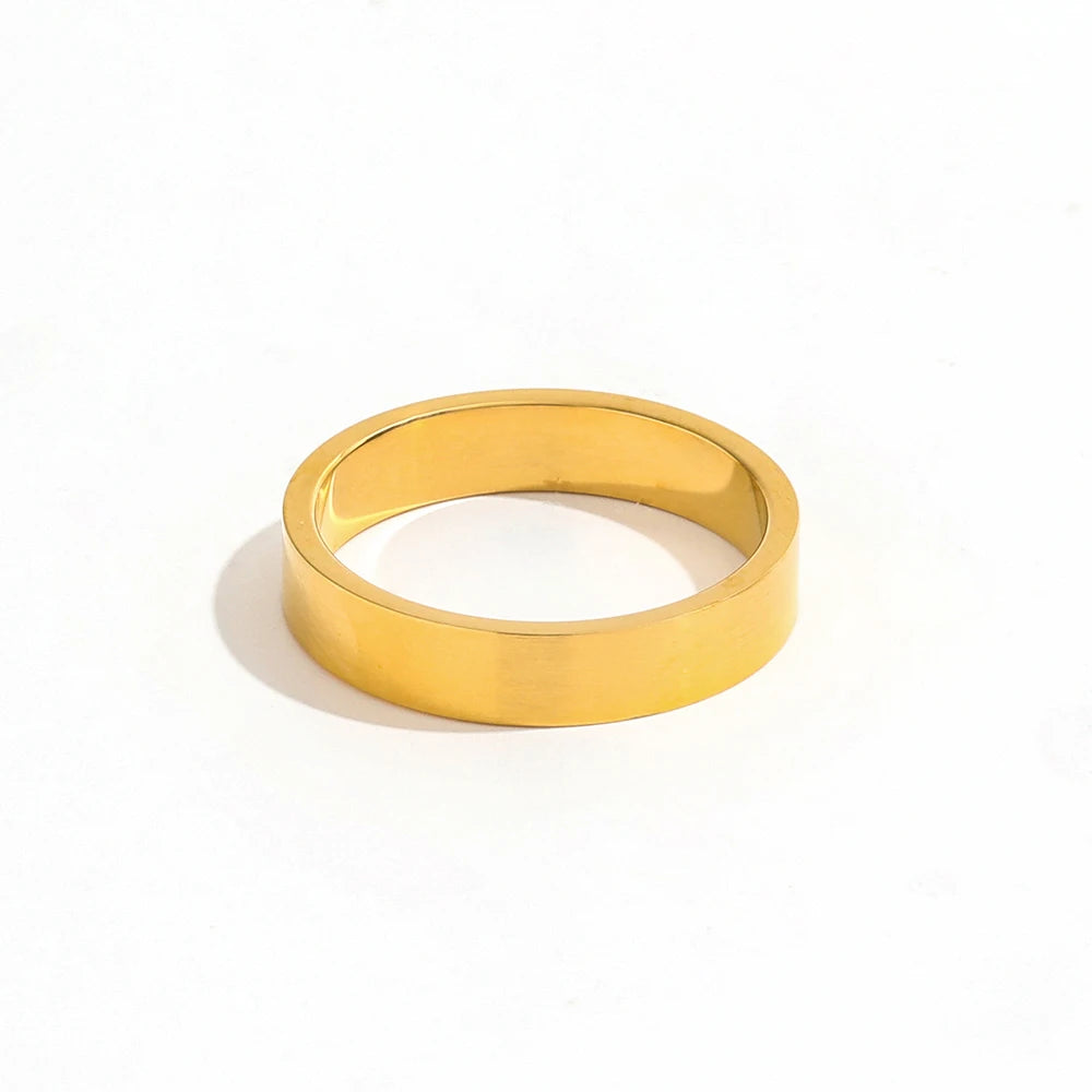 Fenny 18K Gold Plated Wholesale Retro Designer Minimalist Burst Metal Stainless Steel Finger Ring Trendy