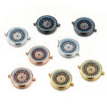 Hot Selling Jewelry New Copper Iced Out Zircon Round Diy Evil Eye Pupil Shaped Jewelry Bracelet Accessories