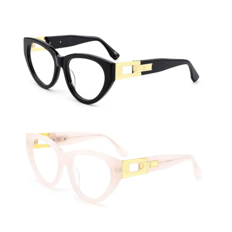 MB1247 Fashion Vintage Solid Thick Acetate Frame Retro Cat-Eye Frame Handcraft Women Man High Quality 2023