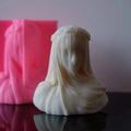 GC Veiled Maiden Lady Bust Statue  Scented Candles Silicone Mold for Candle Making Moldes De Silicona Para Velas