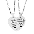 361L Stainless Steel Best Friends Necklace Friendship Heart Necklace Pendant Necklace