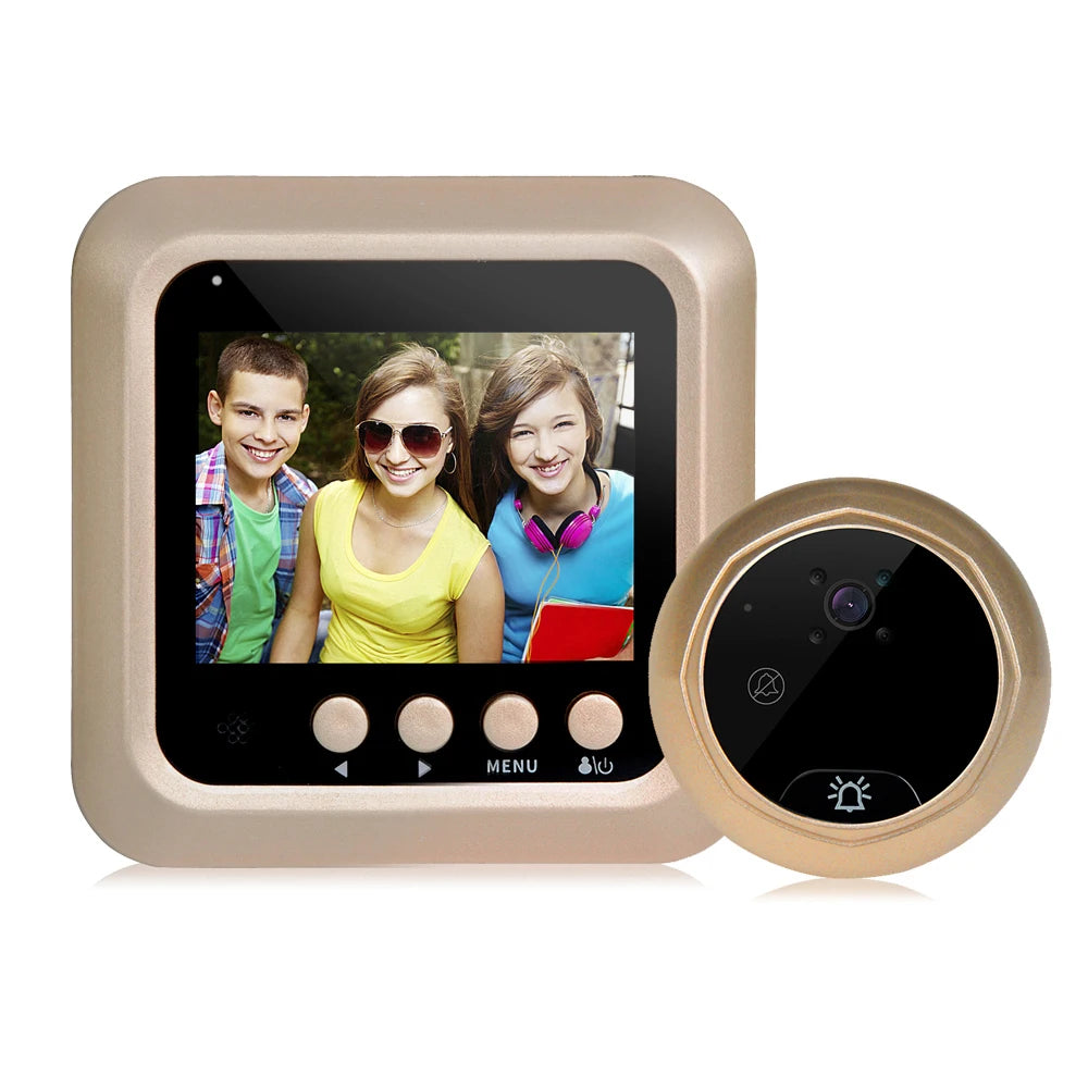 Color Screen Display Video Doorbell Camera Door Eye Viewer Video 2.4 Inch Doorbell Hd Camera