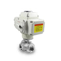 1/4inch 3/8inch Three Way Stainless Steel High Platform Electric Ball Valve AC220V DC12V DC24V Motorized for Water