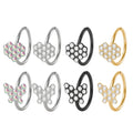 Wholesale Surgical Steel Crystal Heart Nose Hoop Piercing Ring Bendable Daith Tragus Ear Daith Tragus Piercing for Wedding Gift