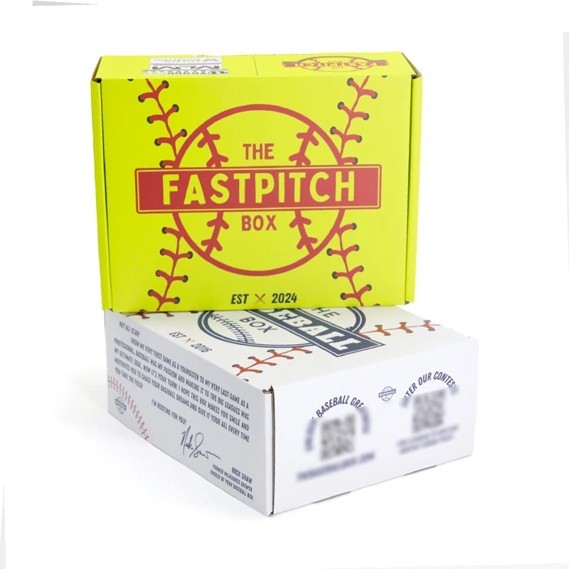 Custom Logo Printed Corrugated Packaging Recyclable Baseball Box Cardboard Carton Box Shipping Moving Boxes
