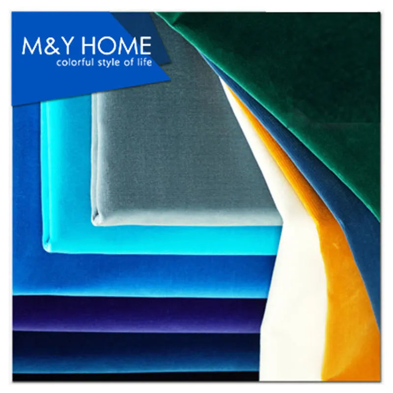 M&Y HT7643 Soft Plain Solid Cotton Polyester Thick Woven Home Textile Waterproof Veet Sofa Fabric Upholstery Curtain Bag Use