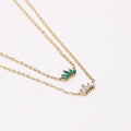 Manufacturer Custom Stainless Steel Necklace for Women Minimalist Gold Plated Dainty Crystal Trendy Link Chain Jewelry