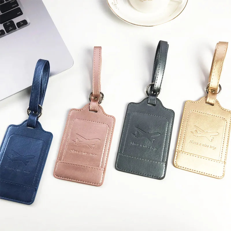 Hot Sell Travel Luggage Tag Suitcase Tag Customized PU Leather Luggage Tags Wholesale