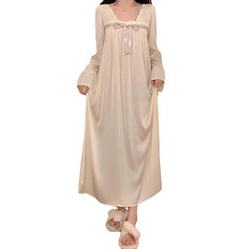S7312F High -quality High -value Long -sleeved Fang Ling's Court Style Sweet fairy Plus Size Women's Sleepwear