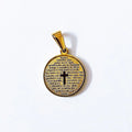 20mm Holy Spirit Dove Medal Justice Balance Libra Pendant  Stainless Steel Mens Womens Bible Cross Lord's Prayer Pendant