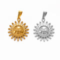 Vintage French Jewelry 18k Gold Plated Chain Stars Moon Sun Pendant Stainless Steel Sun Shape Necklace Pendant for Women