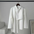Wholesale 2026 Spring Pleated Patchwork Irregular Design New Loose Fitting Women's Shirts