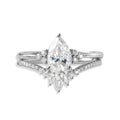 Luxury Fine Jewelry Rings Set Engagement Wedding 925 Sterling Silver 1 Carat Pear Cut Moissanite Engagement Rings for Women Set