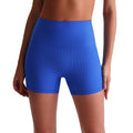Women's High Waist Elastic 4-Way Stretch Ribbed Yoga Shorts Soft Breathable Plus Size Sports Pants for Active Workout Custom