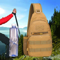 Tactical Sling Chest Bag With Water Bottle Holster Holder Assault Pack Messenger Shoulder Bag Crossbody Bags