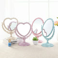 European Double Sided Desktop Mirror Rotating Princess Detachable Makeup Mirror Vintage Vanity Makeup Dressing Mirror Table
