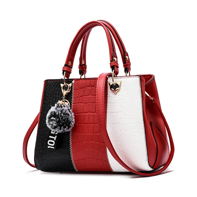 2025 Wholesale Multicoloured Faux Leather Fashion Messenger Luxury Vintage Handbag for Women logo