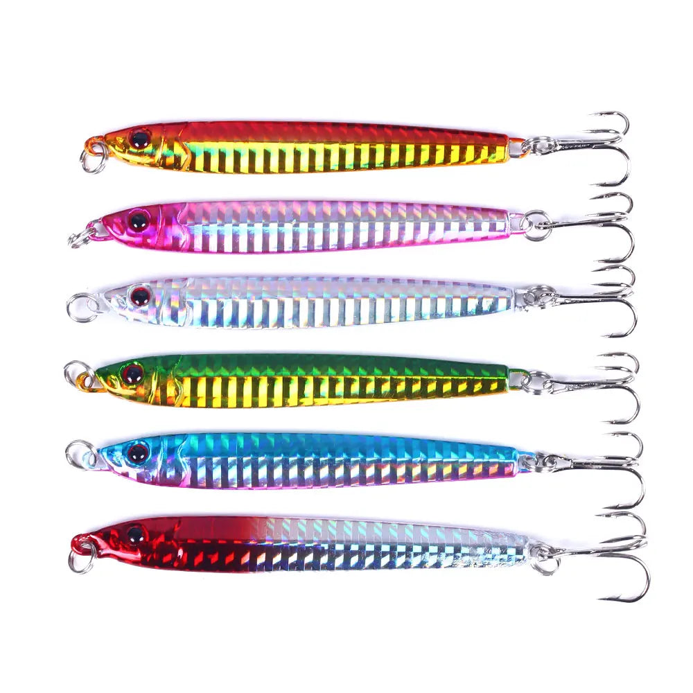 HENGJIA 30G 6 Colors Lead Fish Lure Metal Jig Fishing Bait