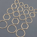 M1136 GUFEATHER 20pcs/lot Wholesale Multi Shape 18K Gold Plated Jump Rings & Split Rings in Bag for Jewelry Making Accessories