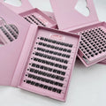 Wholesale Custom Logo Soft Individual Extensions Kit Fluffy Faux Mink Cluster Lashes Full Strip Eyelashes DIY Lash Extensions